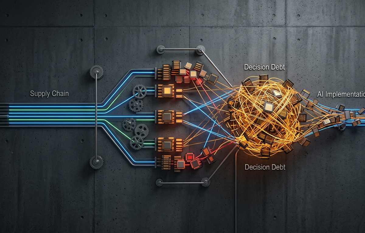 Supply Chain Workflow Debt: How Deferred Planning Choices Compound into AI Failure